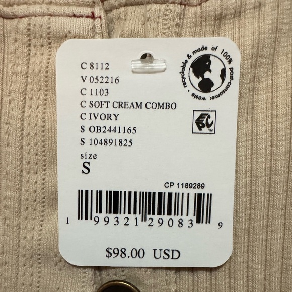 FREE PEOPLE We The Free Daria Cuff Cardi TOP - Picture 9 of 11